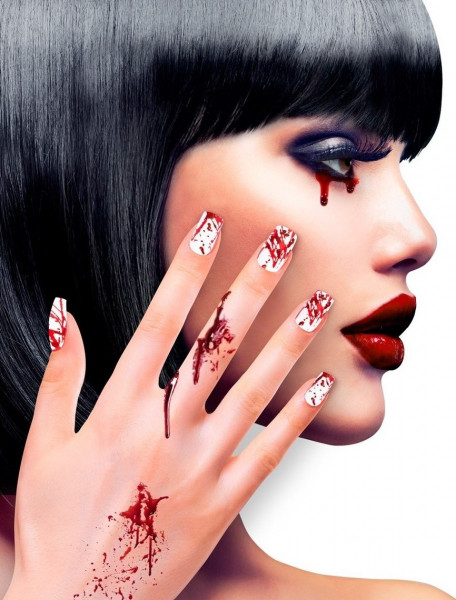 Halloween Blut-Fingernägel 12er Set