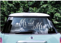 Mr & Mrs Autosticker weiß
