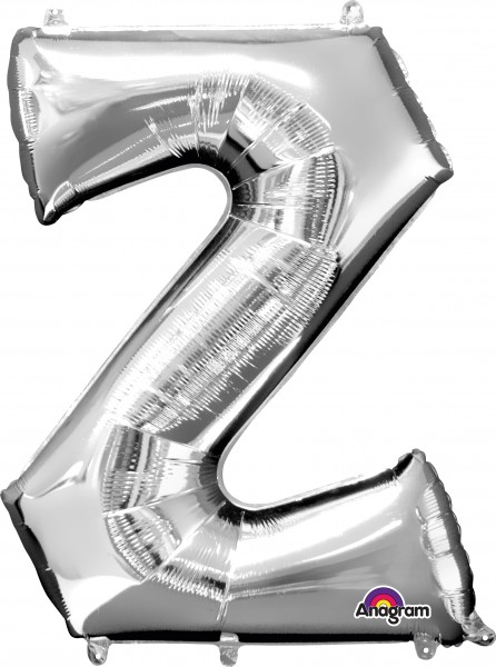 Folienballon Buchstabe Z silber 83cm