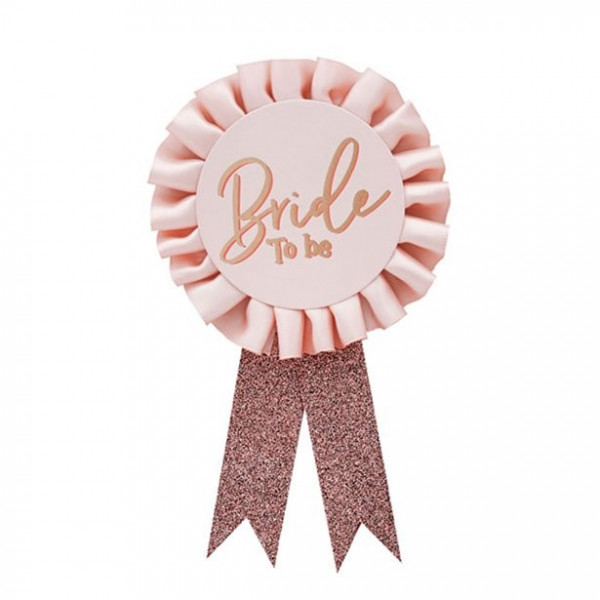 Rosa Bride To Be Abzeichen