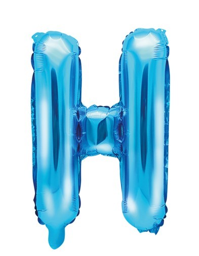 Folienballon H azurblau 35cm