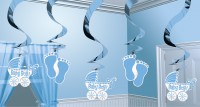 Baby Prince Wirbel Hängedekoration Azurblau