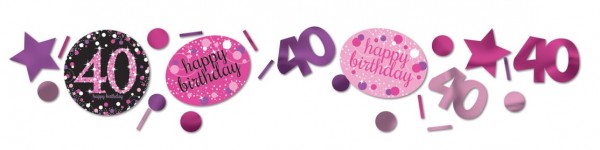 Pink 40th Birthday Streudeko 34g