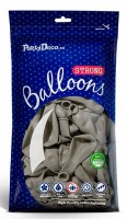 100 Partystar Luftballons hellgrau 27cm