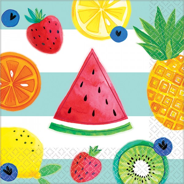 16 Tutti frutti Servietten 25cm