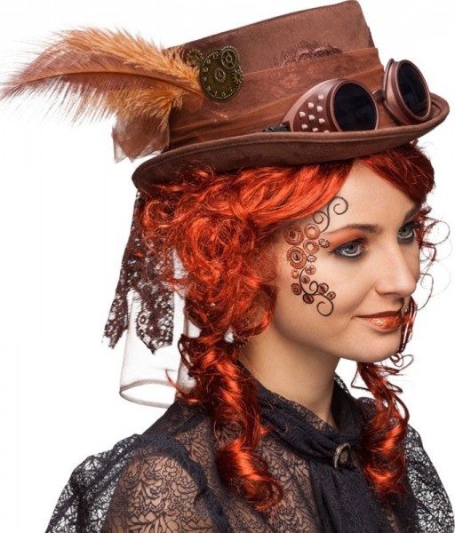 Steampunk Damenhut Mit Brille