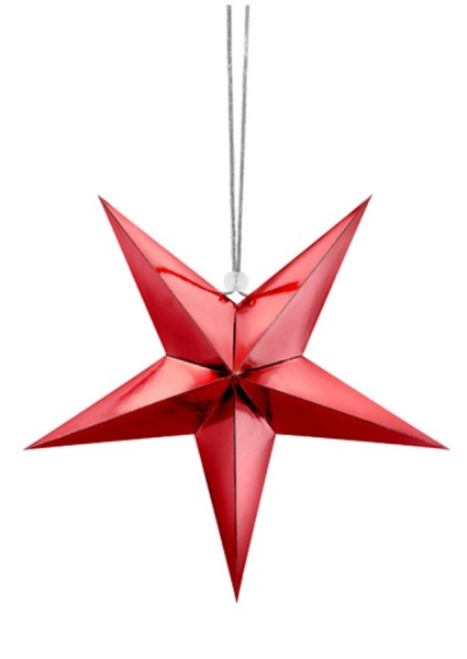 3D Weihnachtsstern rot 30cm
