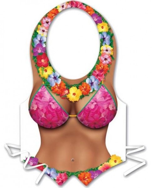 Sexy Hula Girl Kunststoff Weste