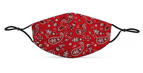 Mund Nasen Maske Bandana rot für Erwachsene