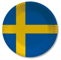 10 Schweden Pappteller Lund 23cm