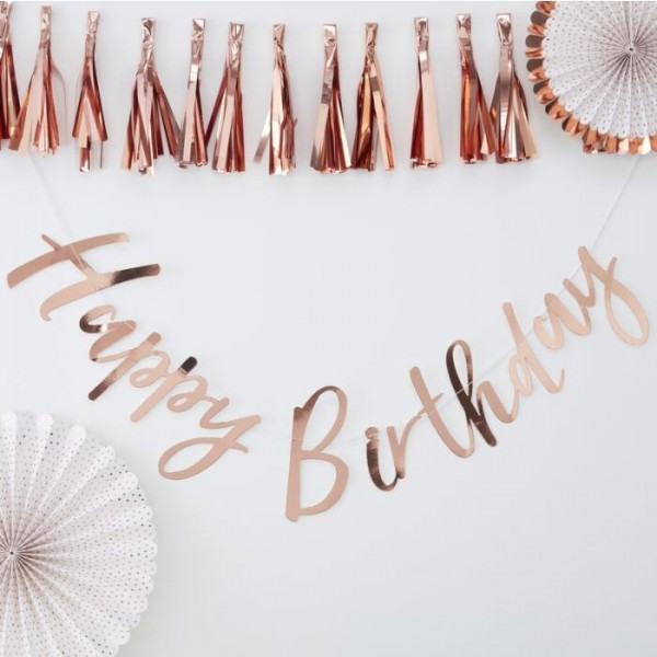 Rosy Party Birthday Girlande 1,8m 2