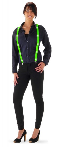 Neongrüne LED Hosenträger