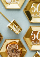Vorschau: 6 Glossy 50th Birthday Becher 220ml