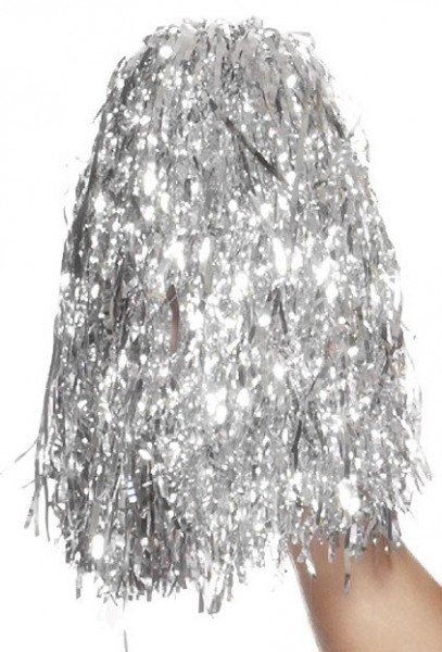 Walda Cheerleader Pompon In Metallic Silber