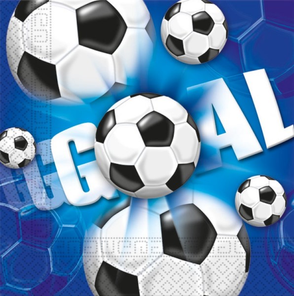 20 Kick & Goal Fußball Servietten 33cm