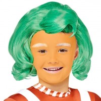 Grüne Oompa Loompa Kinder Perücke