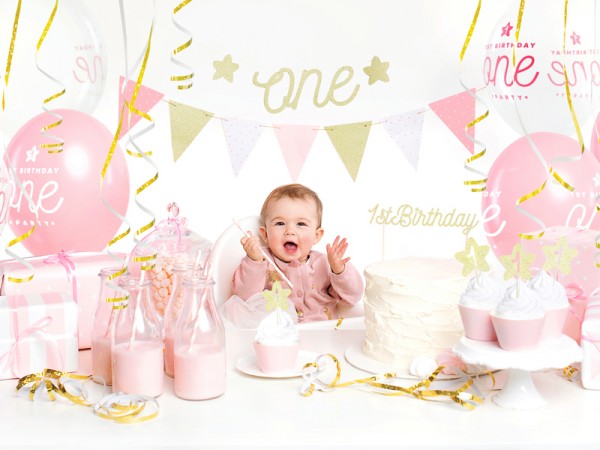 DIY One Star Wimpelkette rosa-gold 1,3m 4