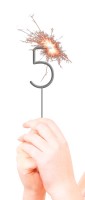 Wunderkerze Zahl 5