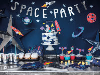 Vorschau: 6 Weltall Party Pappbecher 200ml