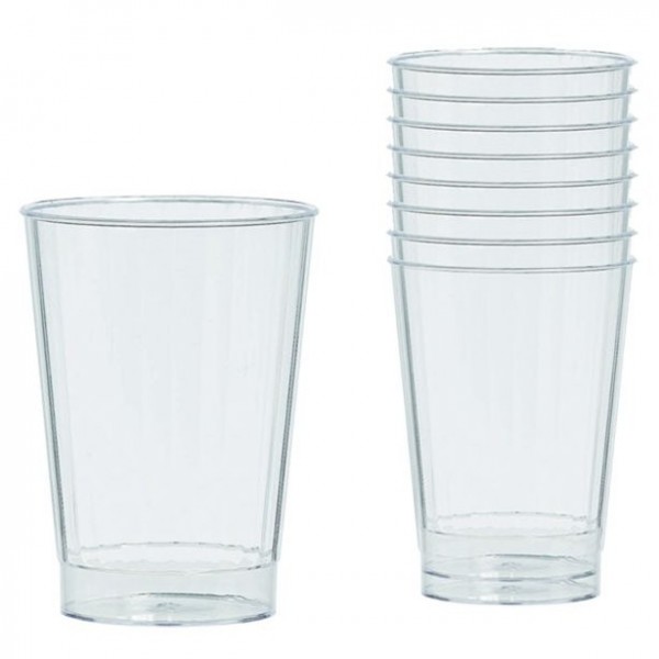 16 durchsichtige Plastiktrinkgläser 340ml