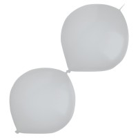 50 Metallic Girlandenballons silber 30cm