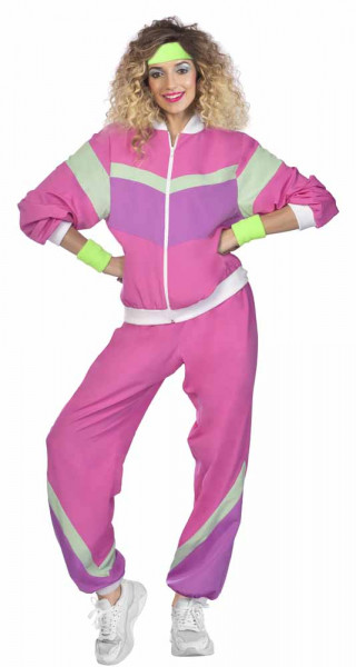 80er Jahre Trainingsanzug in Pink unisex 4