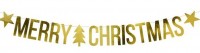 Merry Christmas Girlande gold 1,5m