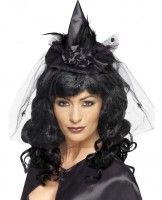 Mini Hexen Haarreif Schwarz