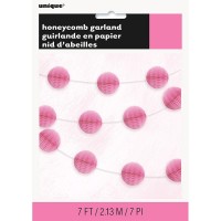 Wabenball Girlande Party Night Magenta 213cm