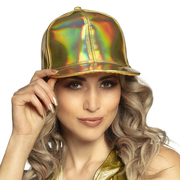 Holografische Baseball Cap gold