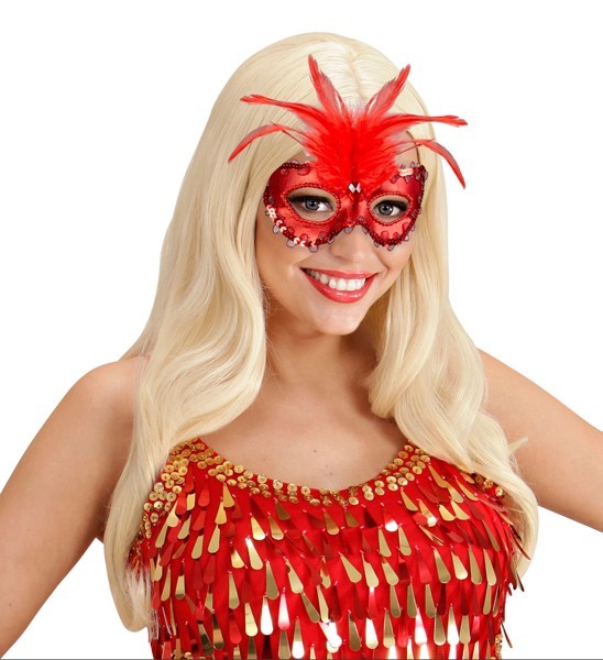 Maskenball Venezia Augenmaske Rot 2