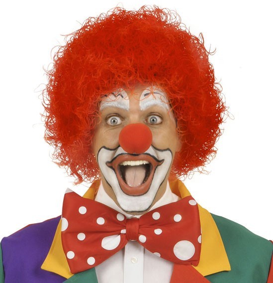 Verrückte Clown Perücke Rot