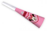 6 Minnie Mouse Punkte Party Tröten 20cm