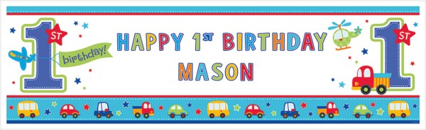 Sweet Birthday Boy Banner Bunt 160x50,8cm