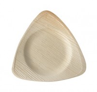 Vorschau: 25 Palmblatt Teller Rossini 3-eckig 20 x 20cm