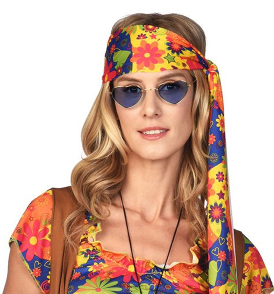 Hjärta hippie glasögon blå