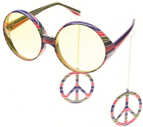 Bunte Freedom Brille Mit Ohrringen