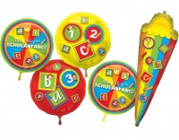 Schulanfang Heliumflasche mit Ballons