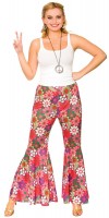 Hippie Flower Power Damen Schlaghose