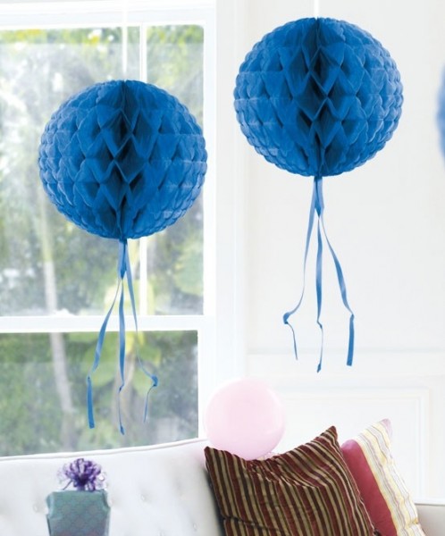 Wabenball Deko Blau 30cm
