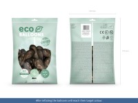100 Eco metallic Ballons braun 26cm