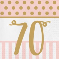 16 Lovely 70th Birthday Servietten 33cm