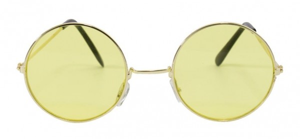 Retro Hippie Brille Gelb