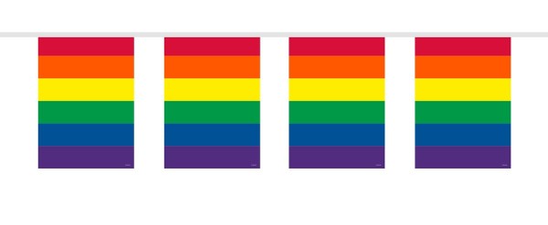Flaggenbanner Regenbogen 10m