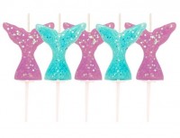 5 Mermaid Treasures Tortenkerzen 6,6cm