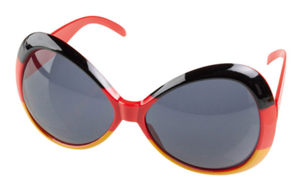 Deutschland Fan Brille rund