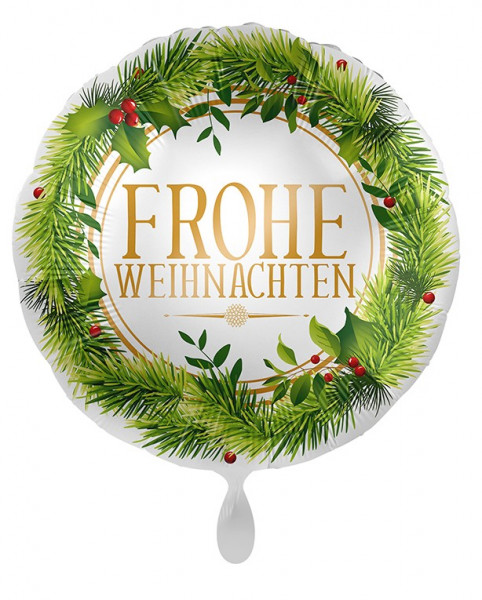 Weihnachts-Folienballon Tannenkranz 45cm