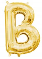 Mini Folienballon Buchstabe B gold 35cm