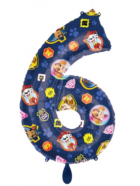 Paw Patrol 6. Geburtstag Folienballon 66cm