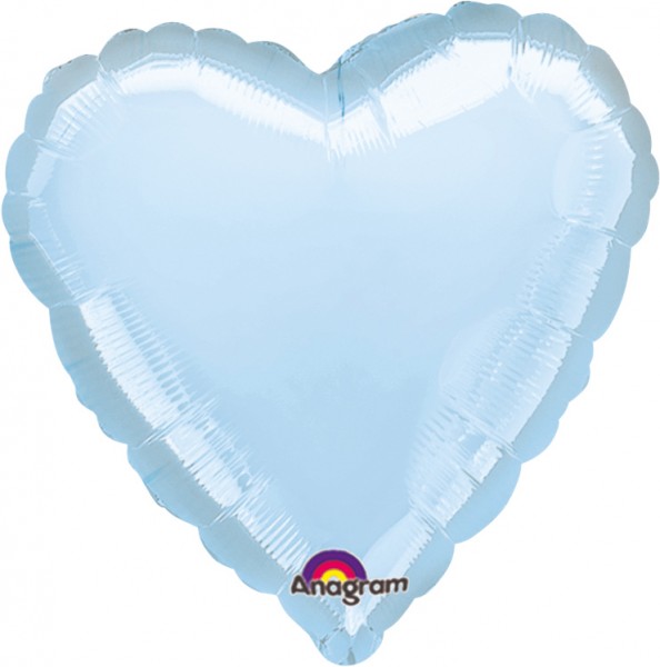 Herzballon Linda in Pastellblau 43cm